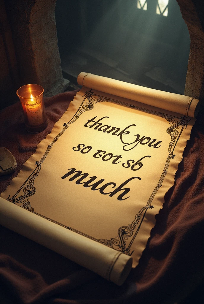 a contract in which the words stand out "thank you so much"