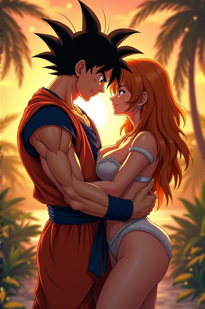 Goku with hot bulma
