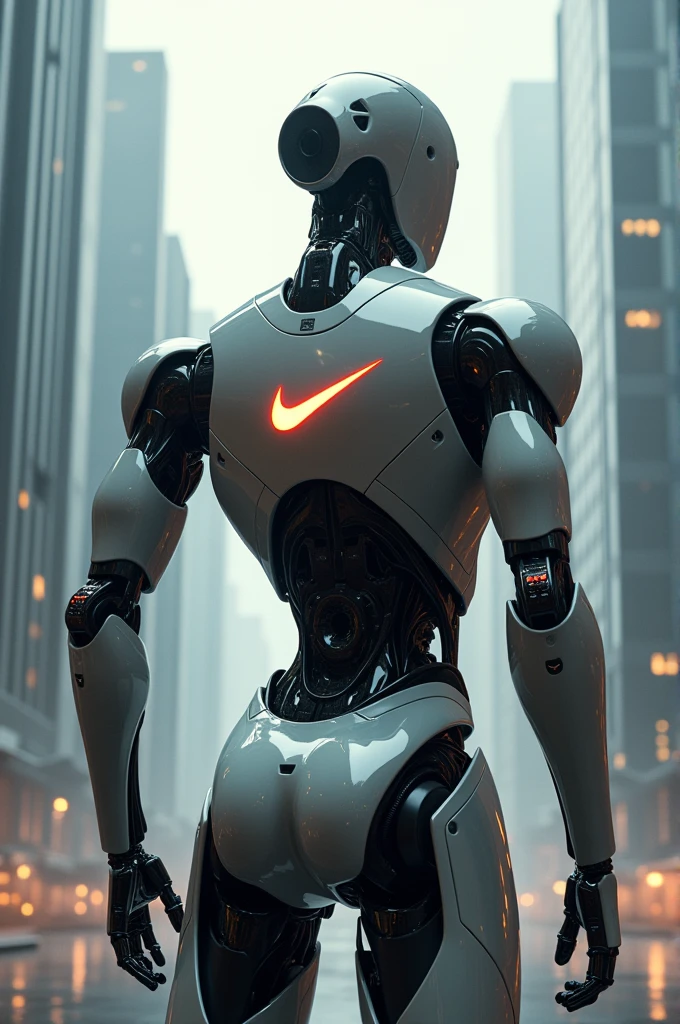 Robot with Nike symbol on its anus