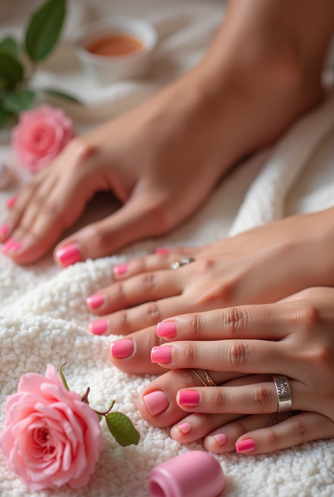 Manicure nail polish pedicure skincare makeup