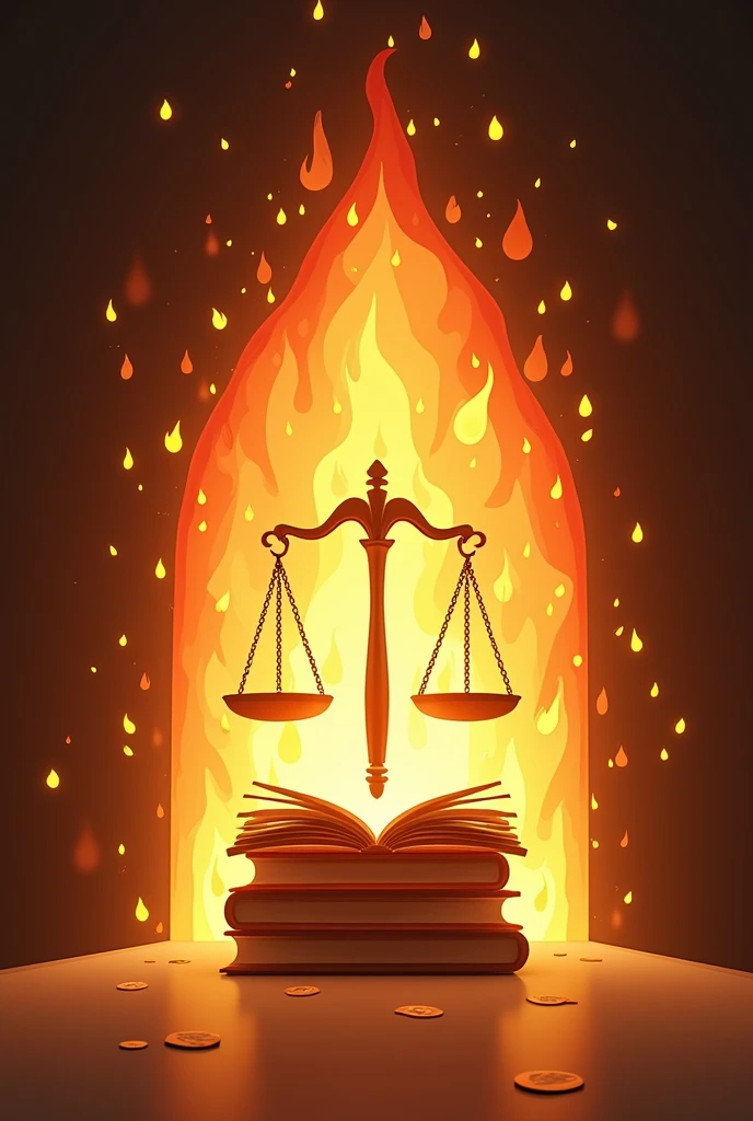 (photorealism:1.2), supreme secondary learners Government in arc shape word, book, hammer and hands on the center, with flame that radiates allnaround