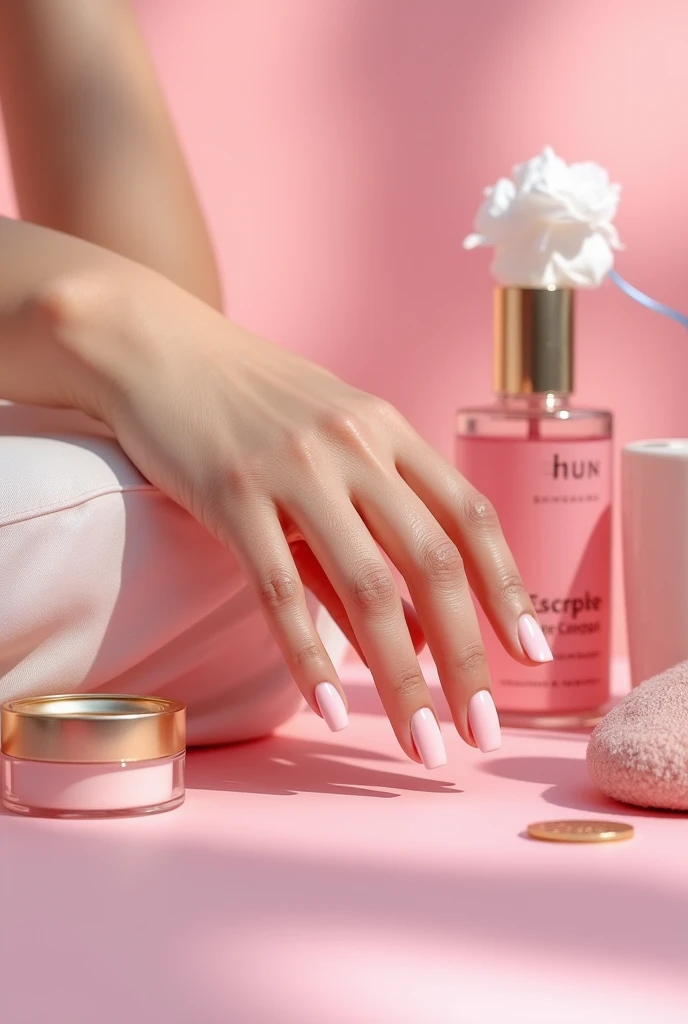 Pink Manicure Nail Polish Skincare Makeup