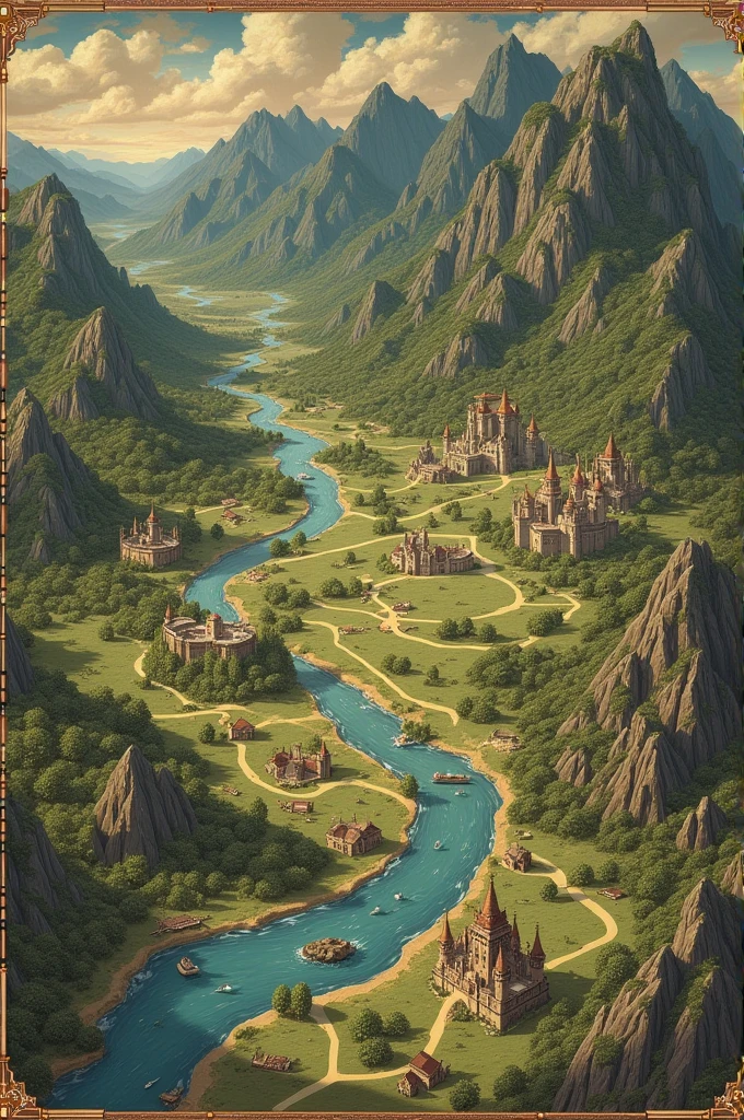 Medieval map for playing DnD