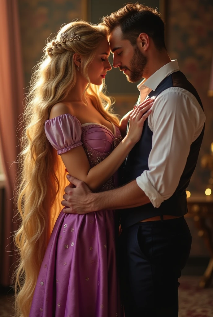 Princess Rapunzel having sex with a man