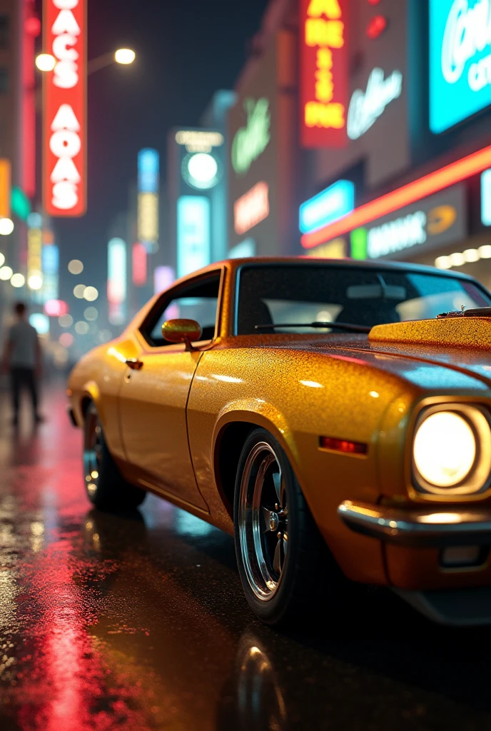 On the streets of Las Vegas , in the streets , inside a square gol car, founding 1 cigarette ,with the sound loud, lowered square goal.