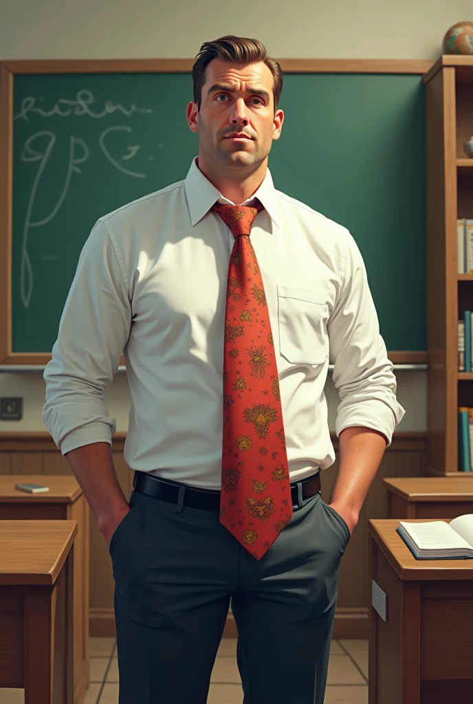 Teacher with super strong tie