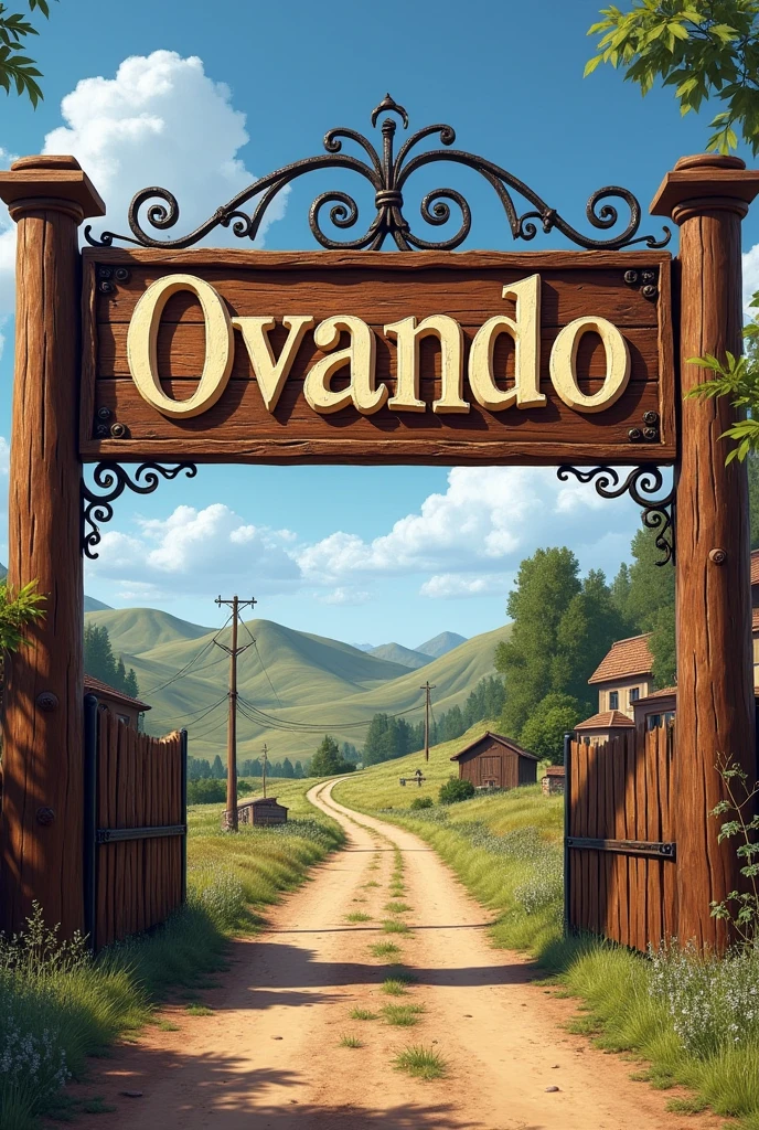 A sign with the name of Ovando 