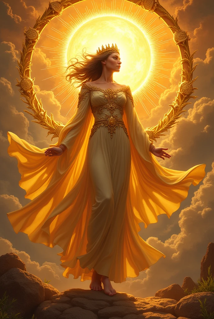 Sun goddess coat of arms