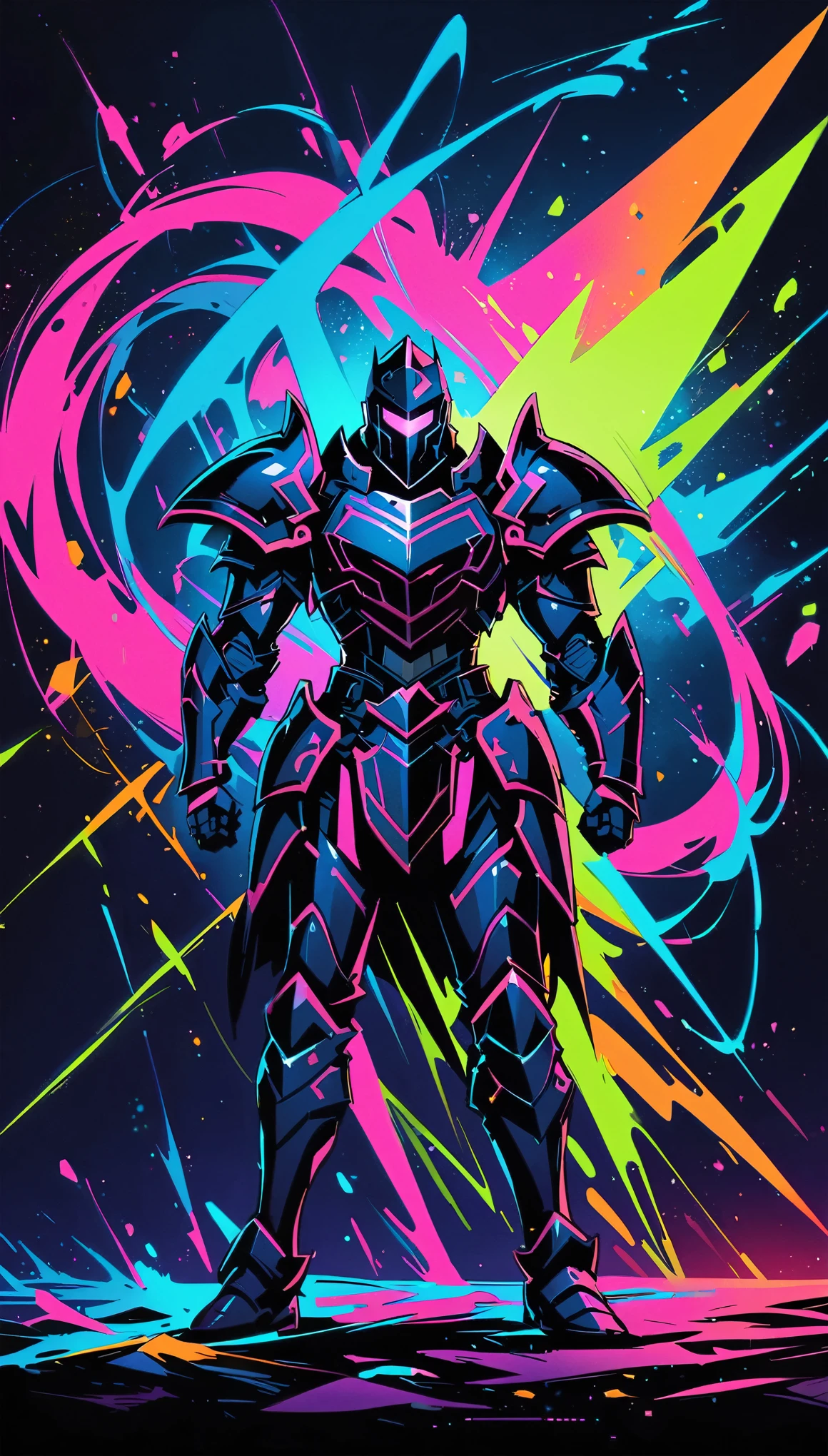 blacklight，full body，look at view，Armored Knight，high resolution，wallpaper，
