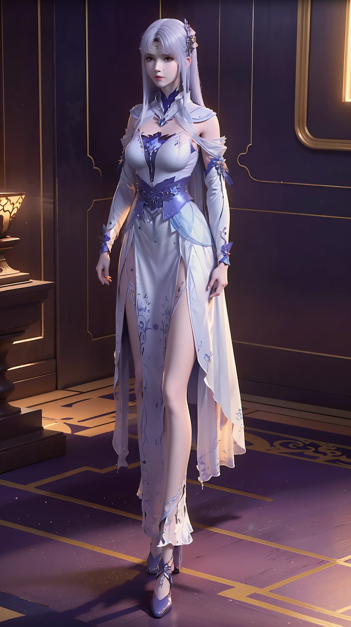 masterpiece,Best image quality,HD 8K Wallpaper,Nice photos,elegant single woman,circle skirt,Shining eyes,Every detail is perfect,A masterpiece of exquisite beauty,The beauty of purity and lightness,gentle and elegant,Attention to detail,Lace round skirt,immortal,huge,Full body capture
