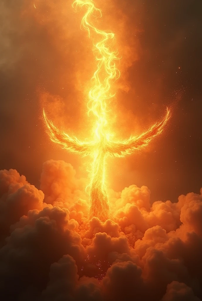 Create a realistic and cinematic image Fire of the Holy Spirit of God