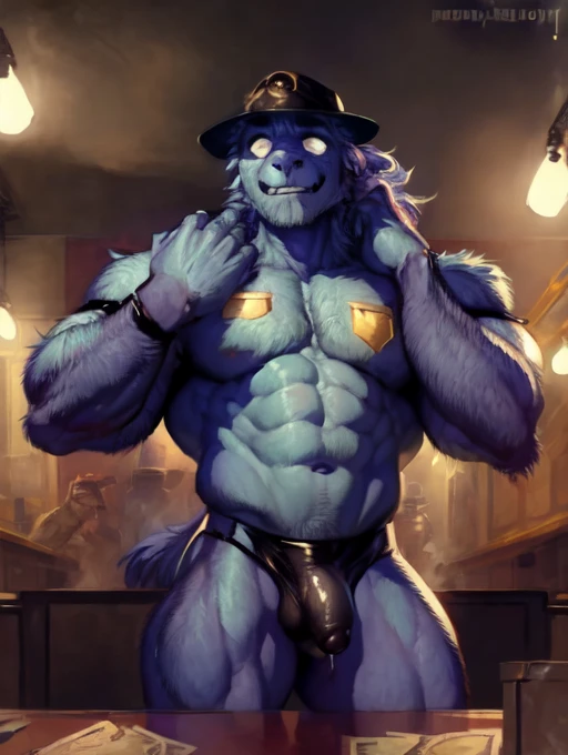 por voidlesky ((by null ghost, por thebigslick, by honovy., for zors)) fountain_furry, classification_explicit, masterpiece, alone, 8k, 4k, beautiful images, masterpiece, super high quality, alone, male, muscular, short, strong, bíceps, smiling, Springtrap, animatronic, whole body, inside, strip club, bright lighting, huge lump, elegant thong, money in thong, suggestive, stripper, stripper pole, strip club stage, mocking spectator, variations result, variations, (woken up:1.6)showing a giant naked ass, big anal hole, uncovered anus, fluids, testicles and penis in view, Bodybuilder Pose