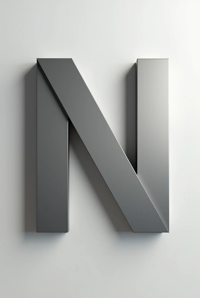 Metal letter N simple design