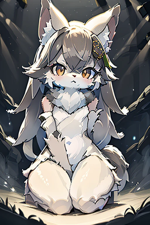Super cute little animals,hairy white fur,White powder element,beautiful lights and shadows,Yellowish brown eyes, ambient lights,ultrafine pele,Volumetric Light。