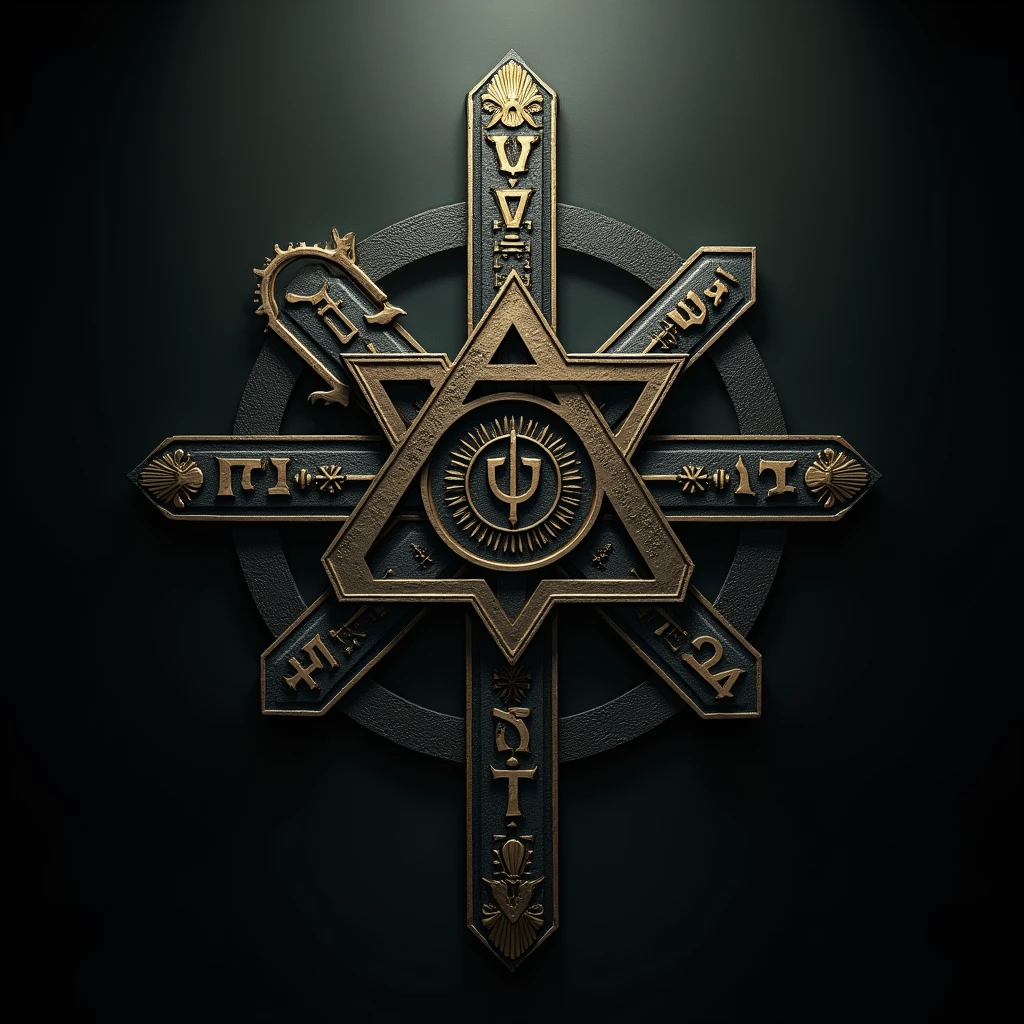 Image description:
center: A sigil with the letters Aleph (A), MEM (from), Yod (J), and Lamed (to), interconnected to form a symbolic geometric figure representing the key and the door.
Key: A stylized drawing of a key on one side of the image, showing the letters Yod (J) and Lamed (to) as part of the key design.
door: A door on the other side of the picture, with Aleph (A) y MEM (from) as decorative details.
Borders: The letter Teth (ninth) It is used to decorate the edges of the door and the key, representing the restrictive and violent nature of the threshold.
Color and Style:
dark colors: Black and grey to represent darkness and the abyss.
Metallic Details: Silver or gold for the key and door elements, symbolizing power and transition.
Image Simulation: If you need a real graphical display, Here is a description to create or imagine the image:
Display:
center del Diseño: A geometric seal that connects the letters mentioned.
Key y door: Both figures are located on the sides of the sigil, with symbolic details.
bottom: A dark background with shades of emptiness and chaos, evoking the abyss and oblivion.