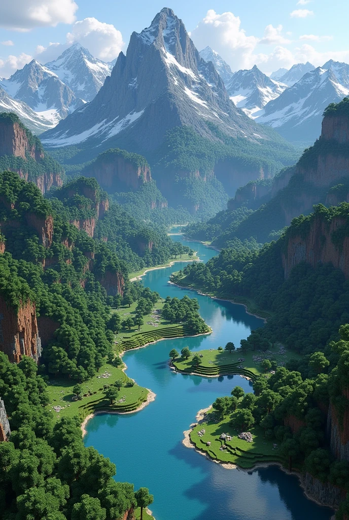Make a topographical Minecraft world painter map like this:
It's a wooded taiga national park
It's 2000 by 2000 blocks
Is has a lot of unique geological features such as a lake, rivers, small rocky canyons, mountains with snow, and a unique terrain
The mountains somewhat surround the national park, but there can be one in it somewhere up to you