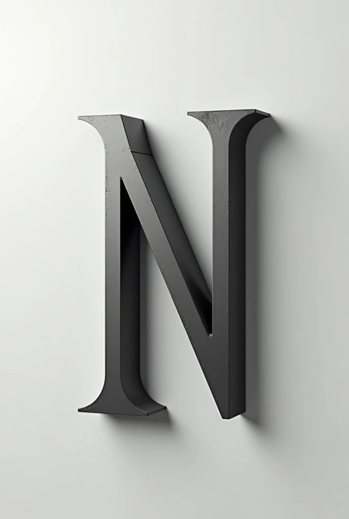 Metal letter N simple design, Lisa
