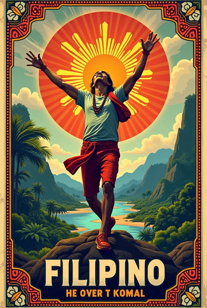 An unique but easy to draw poster that showcases Filipino Language; a reason why Philippines escaped the Spaniard colony for the theme of Wikang Pampalaya
