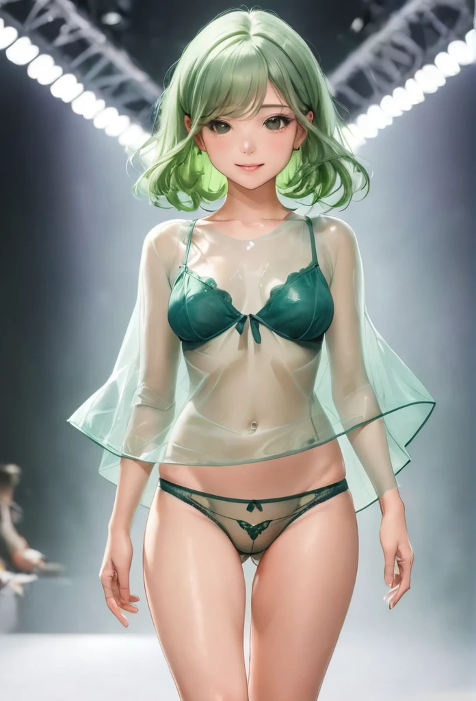 Green see-through panties