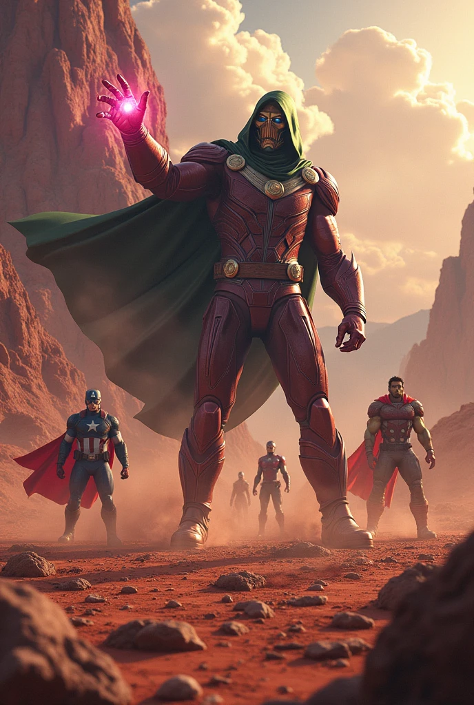 Doom Vs All Avengers Fight In Mars 