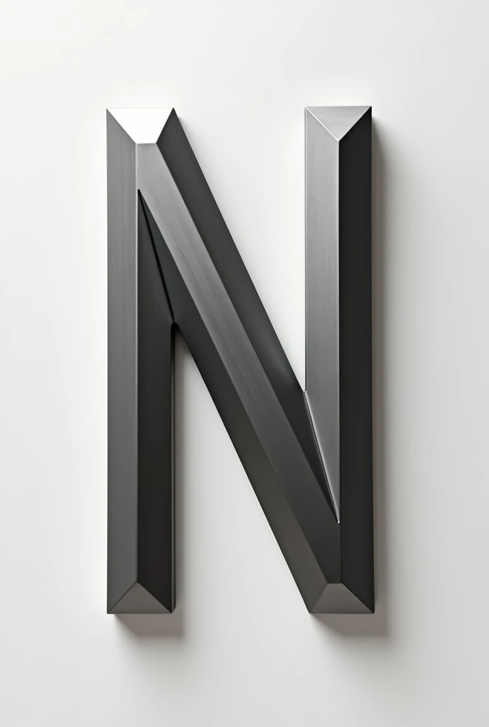 Metal Letter N Straight Design, Simple, Lisa
