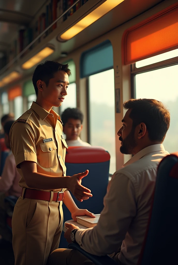 A indian train tt say to man