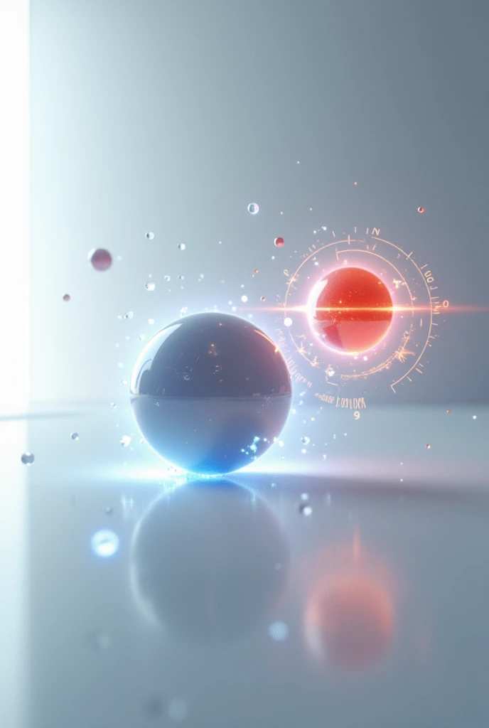 An electron has a negative charge and the proton has a positive charge and they are separated by a distance but attract each other.