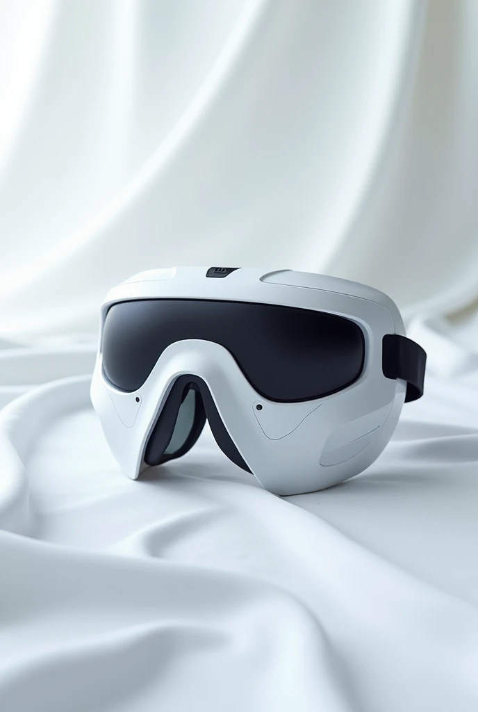 Futuristic eye mask,
White cloth background,Please do not draw people