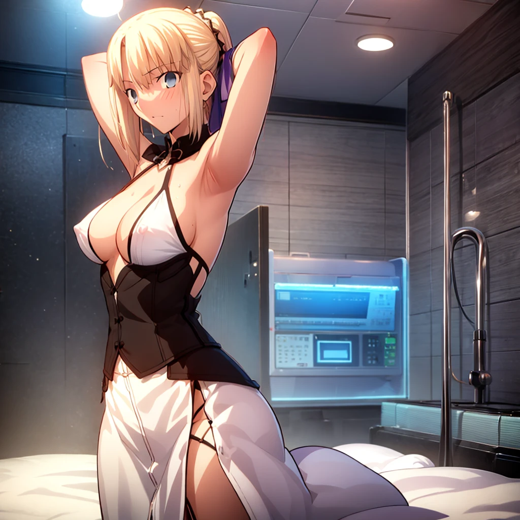 High resolution, 最high resolution,high resolution,{Things to know_f de stay night ufotable:1.15}, Rubio_ Best Quality, masterpiece, フルnude,Sweatだく,Blushing,smile,Armpitアップ,Sweat,Armpitを広げて見せている,bed,Moist,Blonde,whole body,pubic hairあり,Love juice,Armpit,side,sideの下,Armpitの下,sideアップ,Sweatをかいている,sideSweat,Upper Body, 1 person,sideズーム,Armpitズーム,Armpitを見せつける,sideを見せつける,両Arms behind head,nude,Raise your arms, Inner cavity reflection,whole body,Two arms,Alone,sexy,1 personだけ,Looking at me,膣からsemenが垂れている,front,pubic hair,Obscene lines,Ray tracing,Slender body,E Cup,Embarrassing,Armpit強調,side強調,ArmpitSweat,sideSweat,Wet Skin,Open your mouth,Noise Reduction,((Place your hands behind your head)),Emphasis on the crotch,Chest Enhancement,stage,Perfect lighting,体をfront,Look up,looking at the camera,真front,I don't want to go away.,体をfront,両Raise your arms,両Arms behind head,Embarrassing,Hands behind head,Hotel Rooms,bedの上,全naked,naked,膣からsemenが垂れている,bedに横たわる,,フルnude,オイルを塗ったテカテカのsideの下を見せる、オイルを塗った光沢のあるsideの下:1.30、Surreal、sideの下、オイルを塗った光沢のあるsideの下:1.30、光沢のあるsideの下、オイルを塗ったぬるぬのsideの下:1.30、ぬるぬるした光沢のあるsideの下:1.20、明るく詳細なsideの下、sideの下の細かいシワ:1.7、リアルなsideのシワ:1.7、sideの下を照らす光:1.4、side毛穴の細部まで), Armpit見せポーズ,side見せポーズ,Nipples,Nipplesが立っている,No clothes,素っnaked,Armpitアップ,sideアップ,NaughtyなArmpit,Naughtyなside,Sweat,Naughty,Arms behind head,Armpitを広げる,sideを広げる,Embarrassed look,Love juiceが垂れている,NaughtyなPussy,体をfrontへ,pubic hairが生えている,pubic hair,semen,semenまみれ,Naughtyな体,Naughtyな身体,NaughtyなPussy,Naughtyなgenital,genital,NaughtyなPussy,Naughtyなnaked,Naughtyなnaked体,Naughtyな肉体,Naughtyなボディー,恥ずかしそうにArmpitを見せている,恥ずかしそうにsideを見せている,lotion,lotionまみれ,Vaginal fluid,Vaginal fluidが垂れている,Love juice,Love juiceが垂れている,semenでベタベタ,Sticky with semen,Sperm,Spermまみれ,Spermでベタベタ,Pussy,Pussyを見せつける,Pussy,Pussyを見せつける,Embarrassed look,Groinにタトゥー,Groin,View your viewers,genital,女genital,湿ったArmpit,湿ったside,smile,4K,(8k),Noise Reduction,Place your hands behind your head,Emphasis on the crotch,((Place your hands behind your head)),(Shiny, oily skin), Raise the hand, (Raise your arms above your head:1.5), Put your arms behind your head, sideの下, (sideの下 into viewer's face:1.5), (View your viewers:1.5), Raise the hand,蒸れたArmpit,蒸れたside, sideの下を露出させる,Armpitの下を露出させる,両手を頭に当ててbedに座わる,蒸れたArmpit,蒸れたside,Armpitをアップ,sideをアップ,