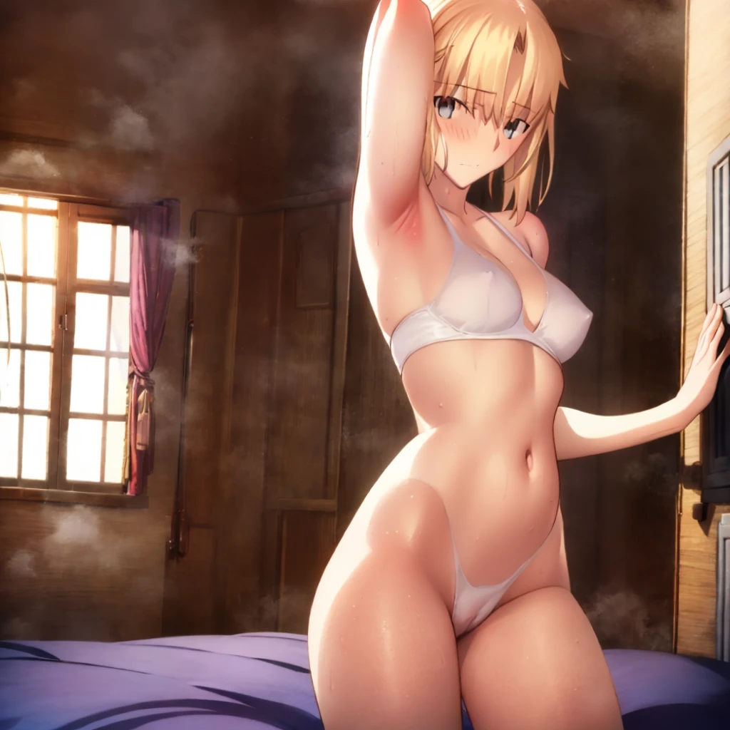 High resolution, 最high resolution,high resolution,{Things to know_f de stay night ufotable:1.15}, Rubio_ Best Quality, masterpiece, フルnude,Sweatだく,Blushing,smile,Armpitアップ,Sweat,Armpitを広げて見せている,bed,Moist,Blonde,whole body,pubic hairあり,Love juice,Armpit,side,sideの下,Armpitの下,sideアップ,Sweatをかいている,sideSweat,Upper Body, 1 person,sideズーム,Armpitズーム,Armpitを見せつける,sideを見せつける,両Arms behind head,nude,Raise your arms, Inner cavity reflection,whole body,Two arms,Alone,sexy,1 personだけ,Looking at me,膣からsemenが垂れている,front,pubic hair,Obscene lines,Ray tracing,Slender body,E Cup,Embarrassing,Armpit強調,side強調,ArmpitSweat,sideSweat,Wet Skin,Open your mouth,Noise Reduction,((Place your hands behind your head)),Emphasis on the crotch,Chest Enhancement,stage,Perfect lighting,体をfront,Look up,looking at the camera,真front,I don't want to go away.,体をfront,両Raise your arms,両Arms behind head,Embarrassing,Hands behind head,Hotel Rooms,bedの上,全naked,naked,膣からsemenが垂れている,bedに横たわる,,フルnude,オイルを塗ったテカテカのsideの下を見せる、オイルを塗った光沢のあるsideの下:1.30、Surreal、sideの下、オイルを塗った光沢のあるsideの下:1.30、光沢のあるsideの下、オイルを塗ったぬるぬのsideの下:1.30、ぬるぬるした光沢のあるsideの下:1.20、明るく詳細なsideの下、sideの下の細かいシワ:1.7、リアルなsideのシワ:1.7、sideの下を照らす光:1.4、side毛穴の細部まで), Armpit見せポーズ,side見せポーズ,Nipples,Nipplesが立っている,No clothes,素っnaked,Armpitアップ,sideアップ,NaughtyなArmpit,Naughtyなside,Sweat,Naughty,Arms behind head,Armpitを広げる,sideを広げる,Embarrassed look,Love juiceが垂れている,NaughtyなPussy,体をfrontへ,pubic hairが生えている,pubic hair,semen,semenまみれ,Naughtyな体,Naughtyな身体,NaughtyなPussy,Naughtyなgenital,genital,NaughtyなPussy,Naughtyなnaked,Naughtyなnaked体,Naughtyな肉体,Naughtyなボディー,恥ずかしそうにArmpitを見せている,恥ずかしそうにsideを見せている,lotion,lotionまみれ,Vaginal fluid,Vaginal fluidが垂れている,Love juice,Love juiceが垂れている,semenでベタベタ,Sticky with semen,Sperm,Spermまみれ,Spermでベタベタ,Pussy,Pussyを見せつける,Pussy,Pussyを見せつける,Embarrassed look,Groinにタトゥー,Groin,View your viewers,genital,女genital,湿ったArmpit,湿ったside,smile,4K,(8k),Noise Reduction,Place your hands behind your head,Emphasis on the crotch,((Place your hands behind your head)),(Shiny, oily skin), Raise the hand, (Raise your arms above your head:1.5), Put your arms behind your head, sideの下, (sideの下 into viewer's face:1.5), (View your viewers:1.5), Raise the hand,蒸れたArmpit,蒸れたside, sideの下を露出させる,Armpitの下を露出させる,両手を頭に当ててbedに座わる,蒸れたArmpit,蒸れたside,Armpitをアップ,sideをアップ
