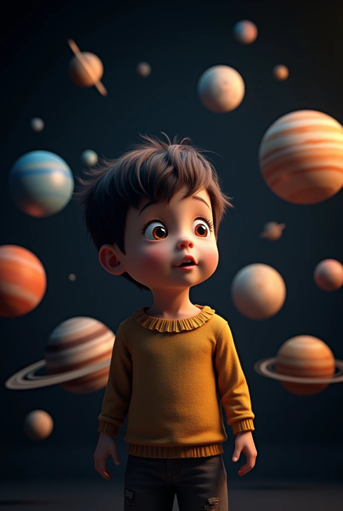 Son with all 8 planet in 3d