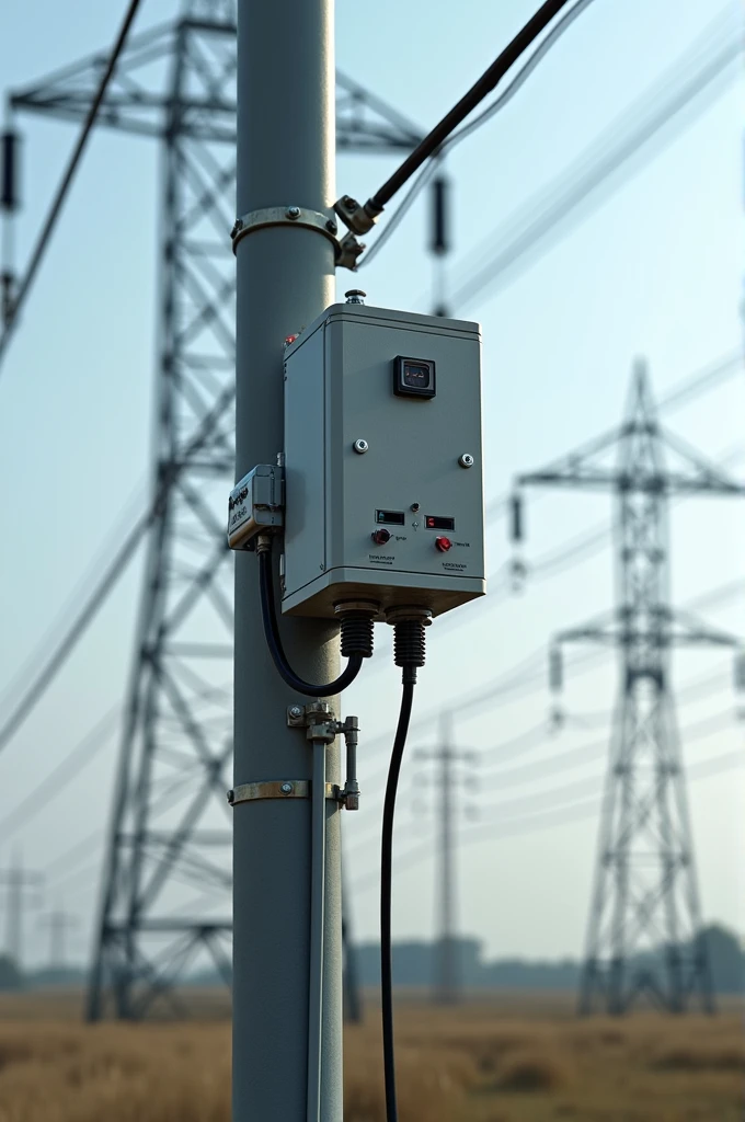 Current sensor on poles of electricity