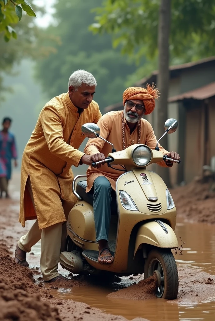 Ek ladka hai jisne apni shaadi ki sherwani pahani hai vah dekhta hai ki uncle ka scooter kichad mein fas gaya hai to vah uncle ki help Karta hai piche se dhak kar deta hai ki jad se nikaalne ke liye kuchh rakho