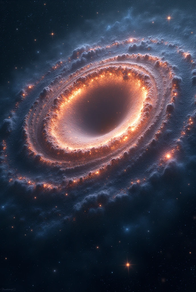 galaxy in around with big Space in 3d