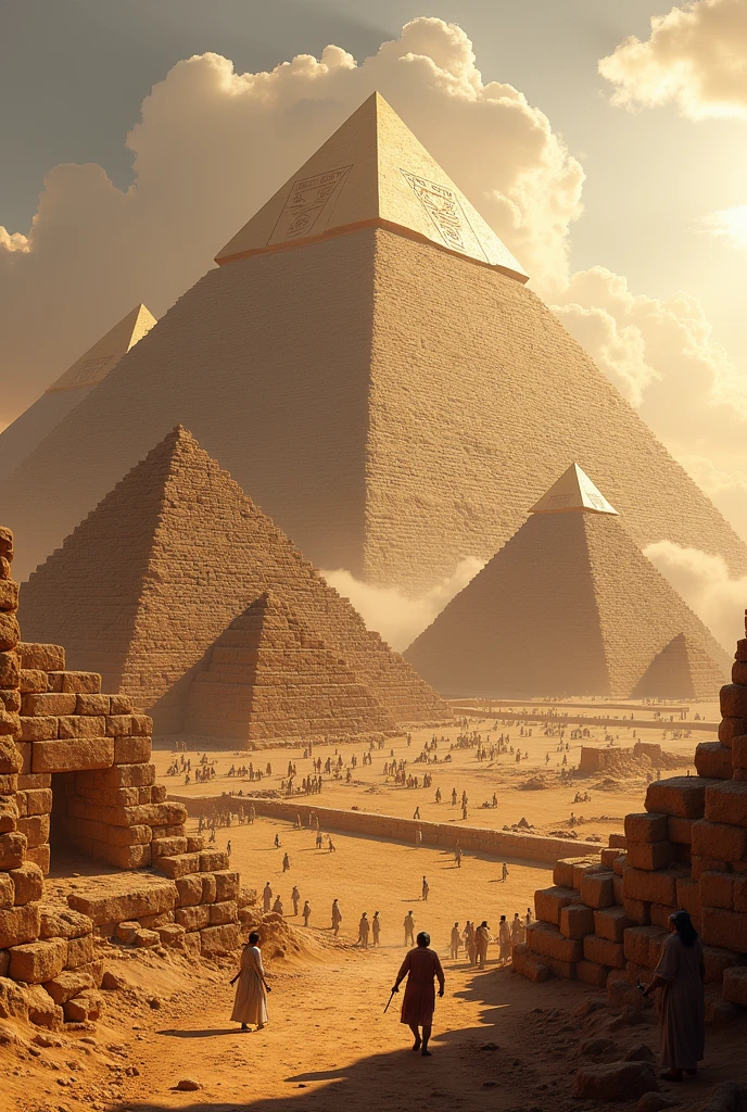 construction of the pyramids,