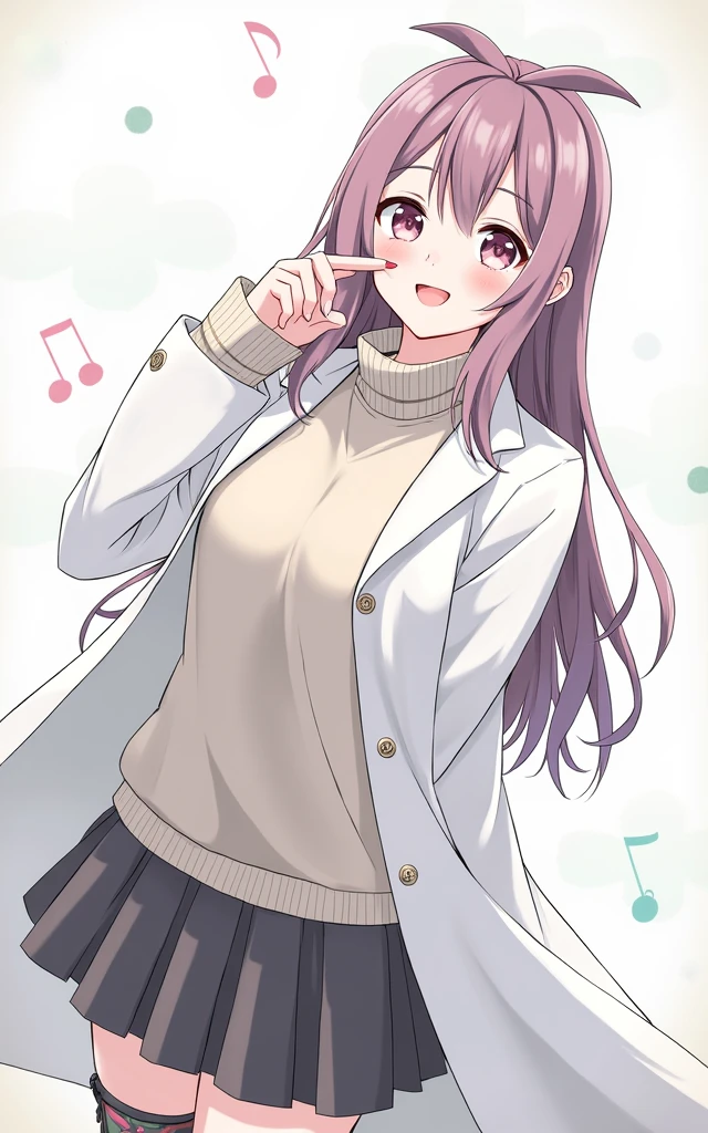 (Daisaku),(Need),(Super meticulous),(full bodyesbian:1.2),1girl,tchibi,adolable,ssmile,open-mouth smile, open-mouth smile,Light blue background,Raise your right hand,Hold a pencil in hand,Hold a book in your left hand,Music,Pink berets,cloak,The shirt, (short detailed:1.3)