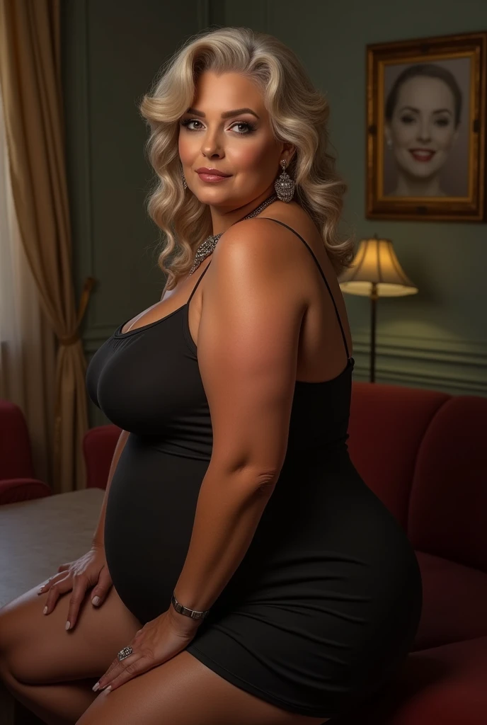 Old hot woman, curvy hourglass body