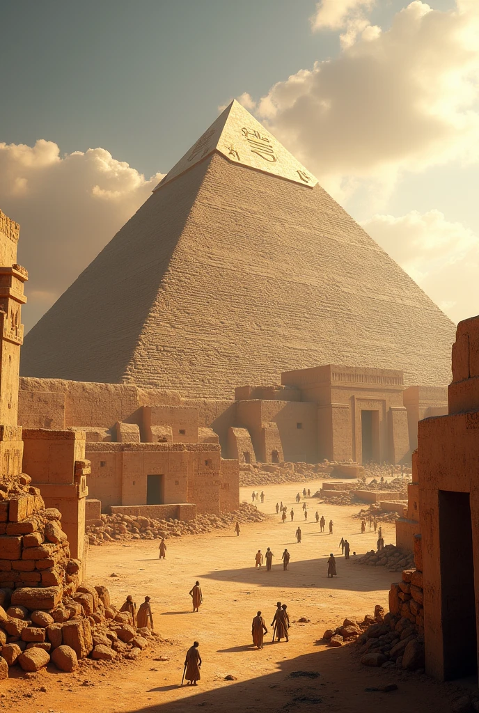 construction of the pyramids,