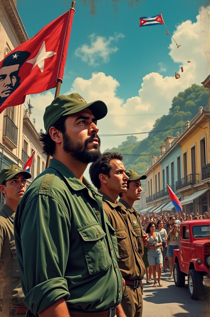 Make a picture about the Cuban revolution and the socialist period