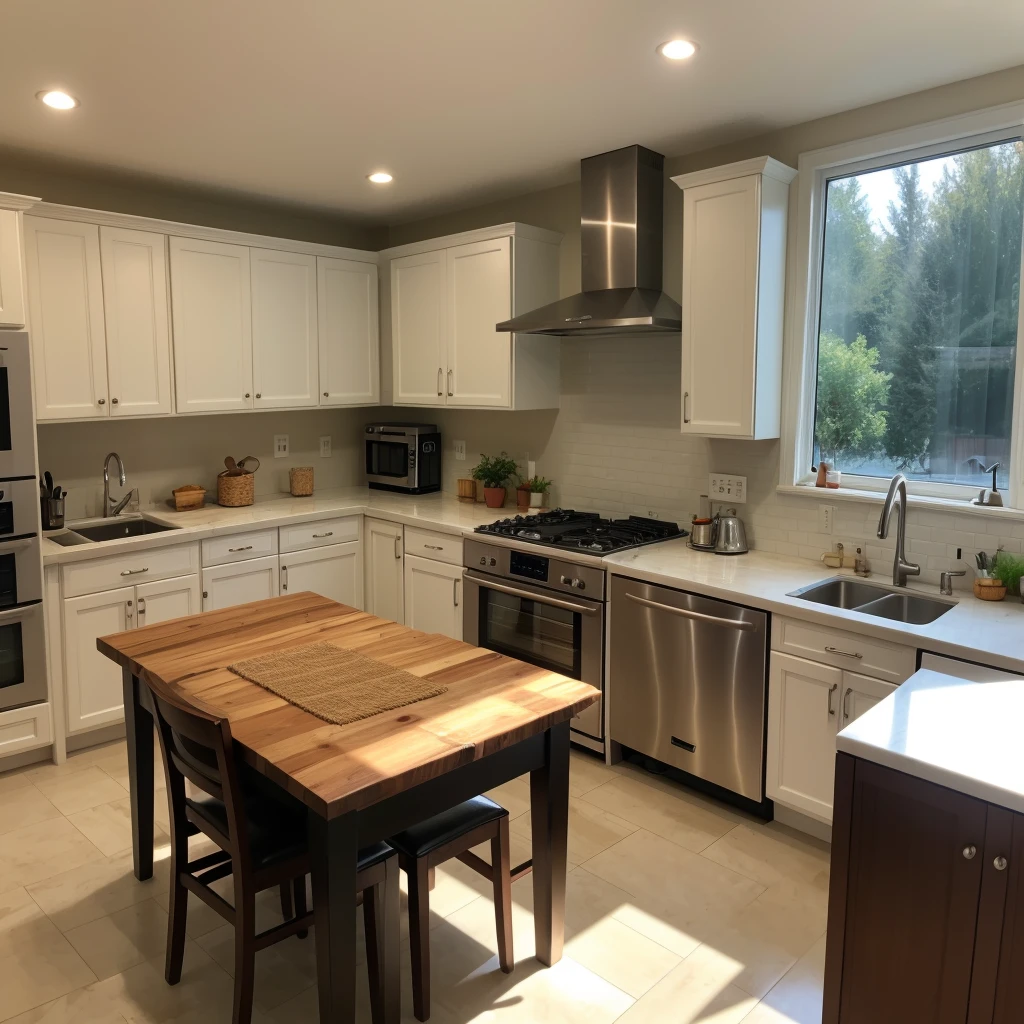 Kitchen with many household utensils on display