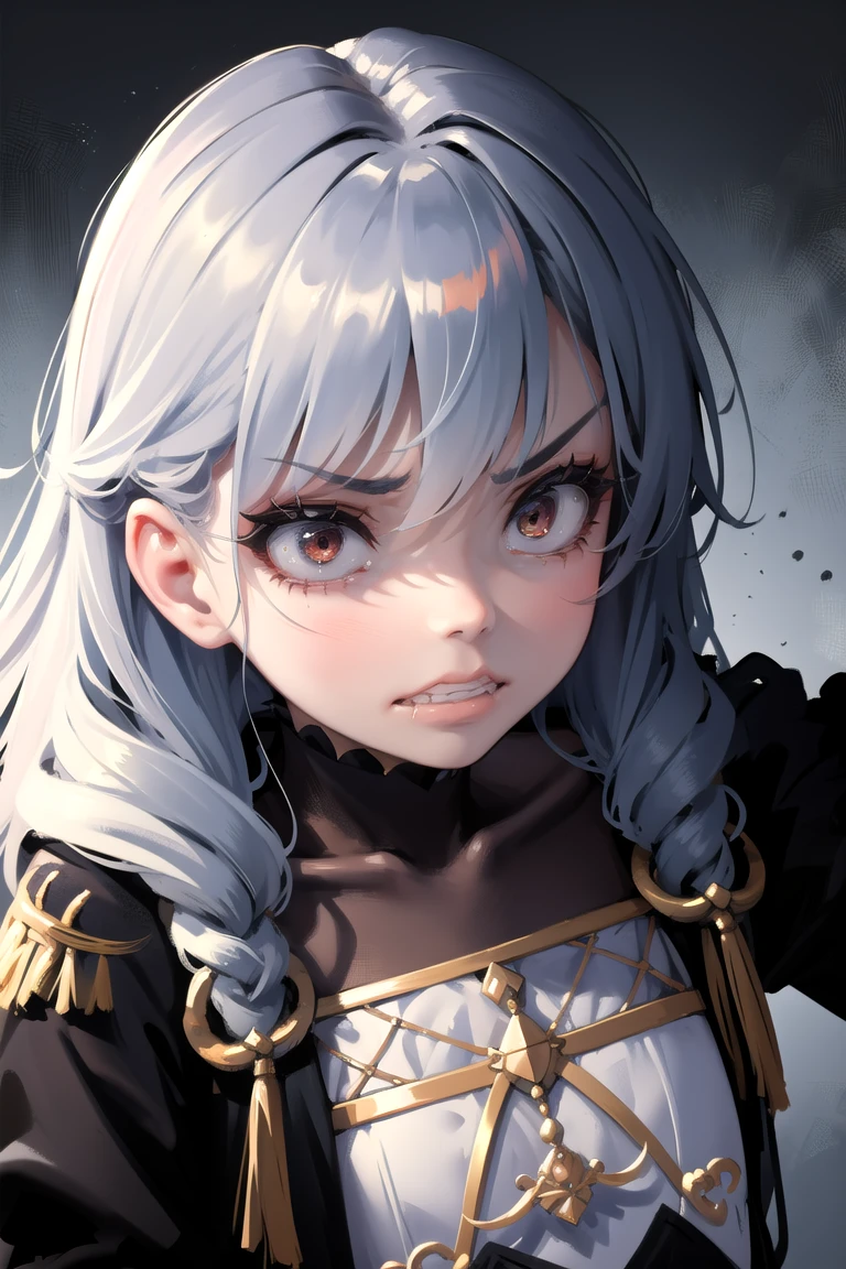 1girl, constricted pupils, clenched teeth, angry, masterpiece, best quality, highly detailed