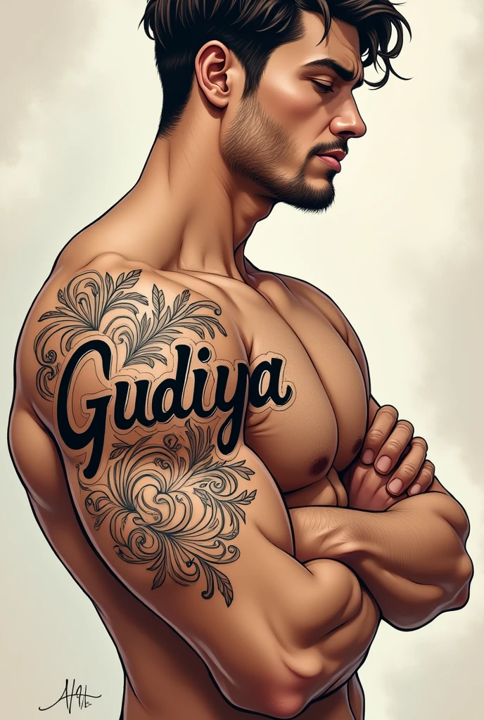 Gudiya name style tattoos man
