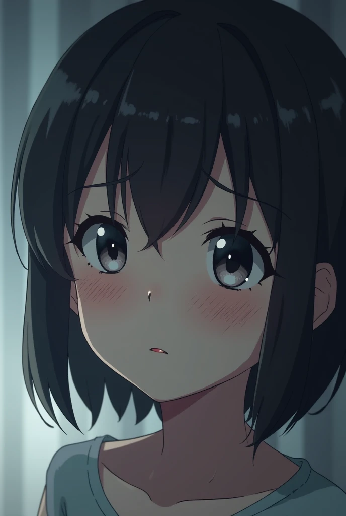 Generate a emotional thumbnail for a silent voice anime girl