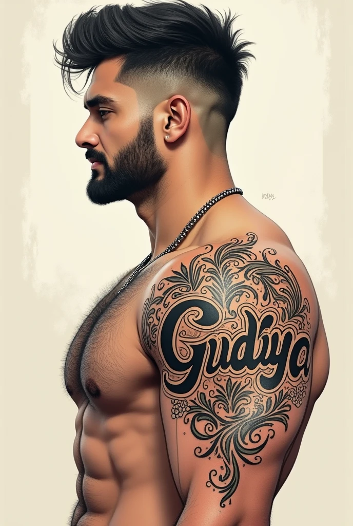 Gudiya name style tattoos man
