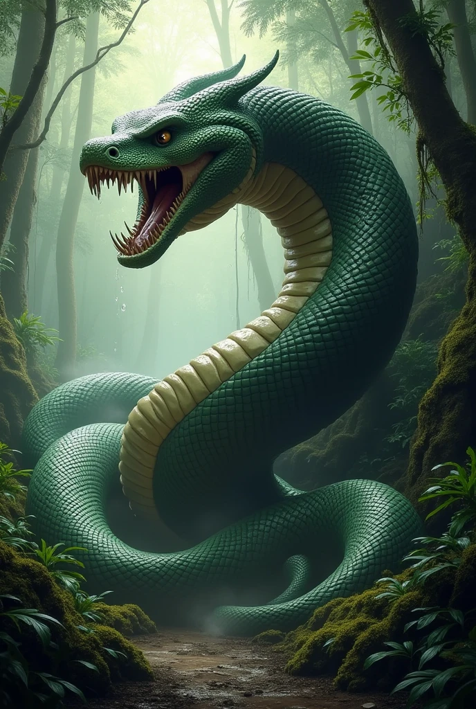 Giant muscular snake