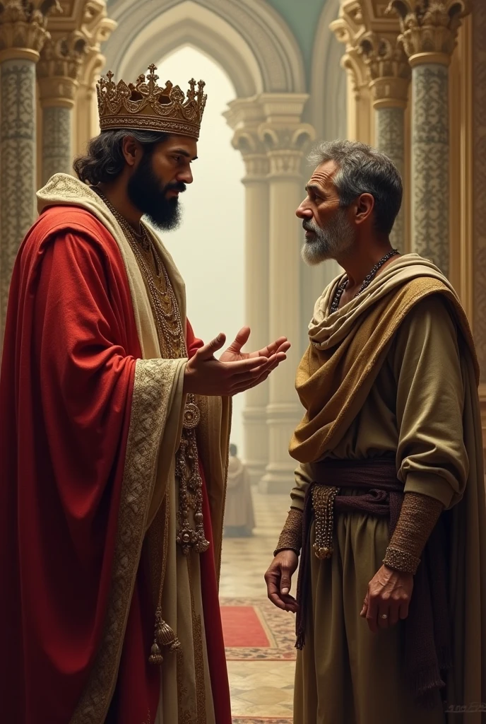A king with beggar Saying Something 16:9