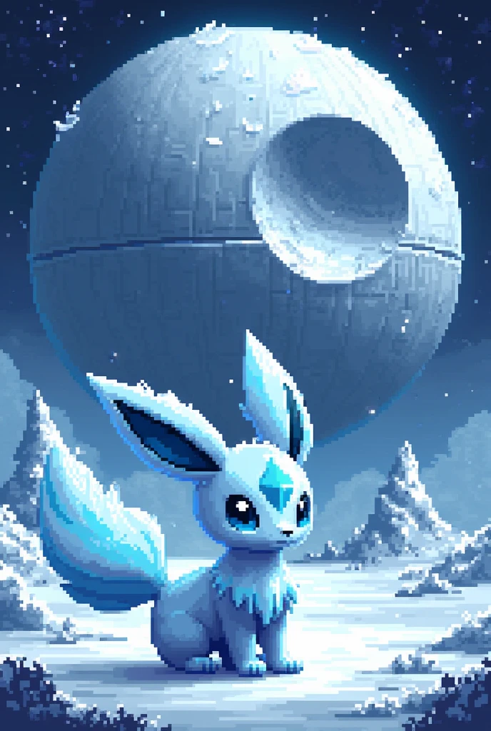 Death stars glaceon pixel art