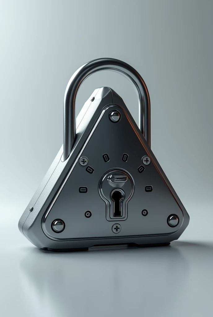 Triangle shape advanced padlock with a key