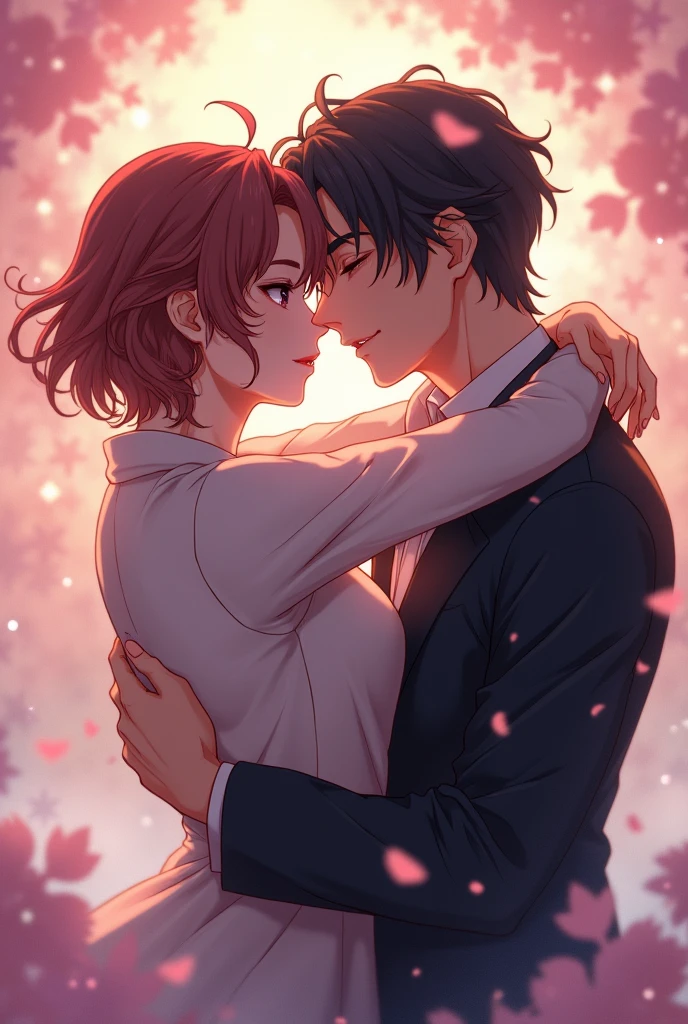 Two anime men kissing 