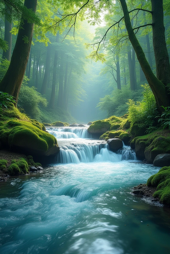 Nature photo with flow of water